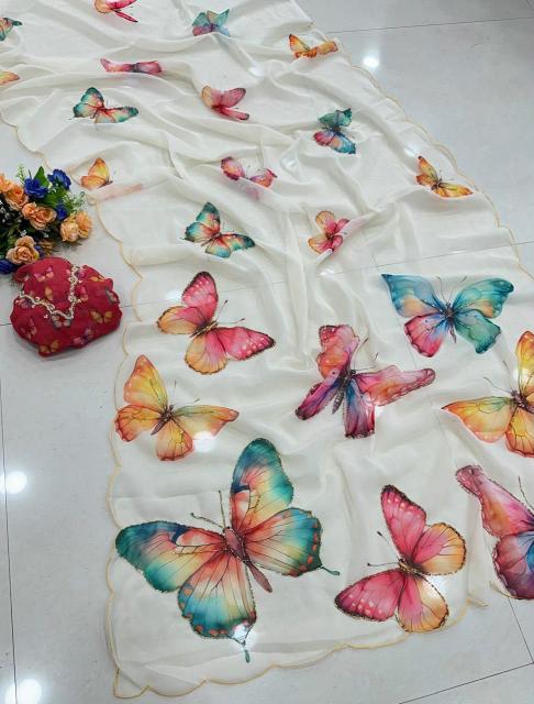 Svara floral digital print saree india wholesale clothing suppliers